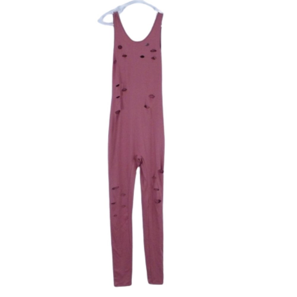 Cleo Mauve Destroyed Jumpsuit